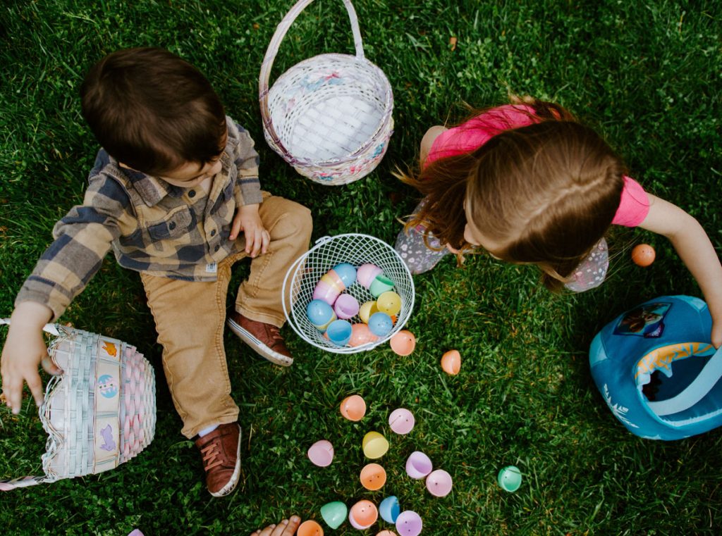 Kids enjoying an Easter egg hunt Photo by Gabe Pierce, via Unsplash