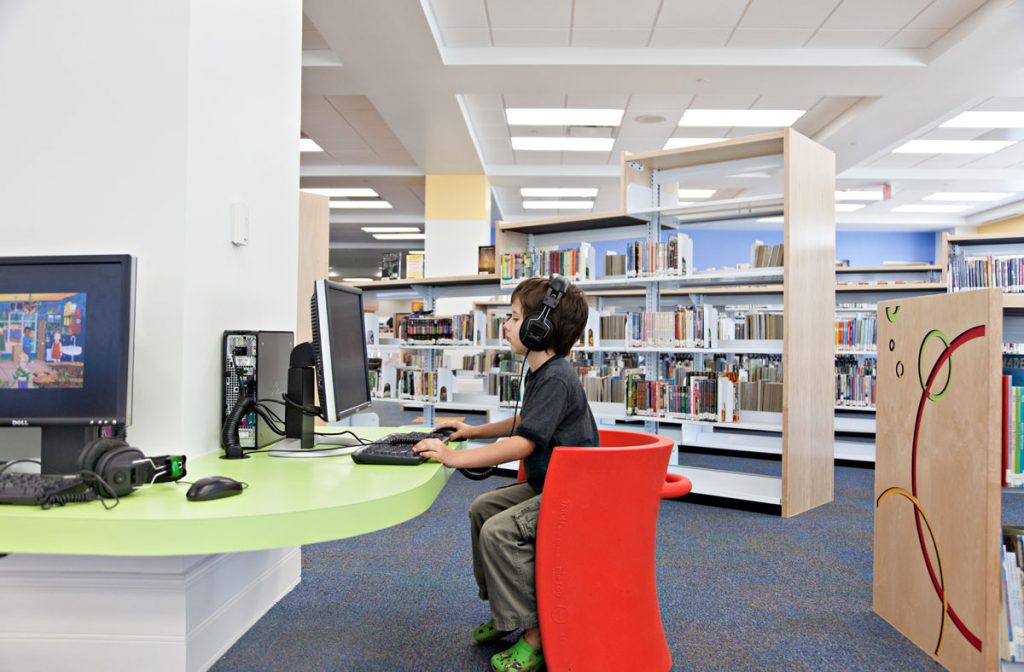 Mandel Public Library in West Palm Beach 3rd Floor Childrens Library Computer