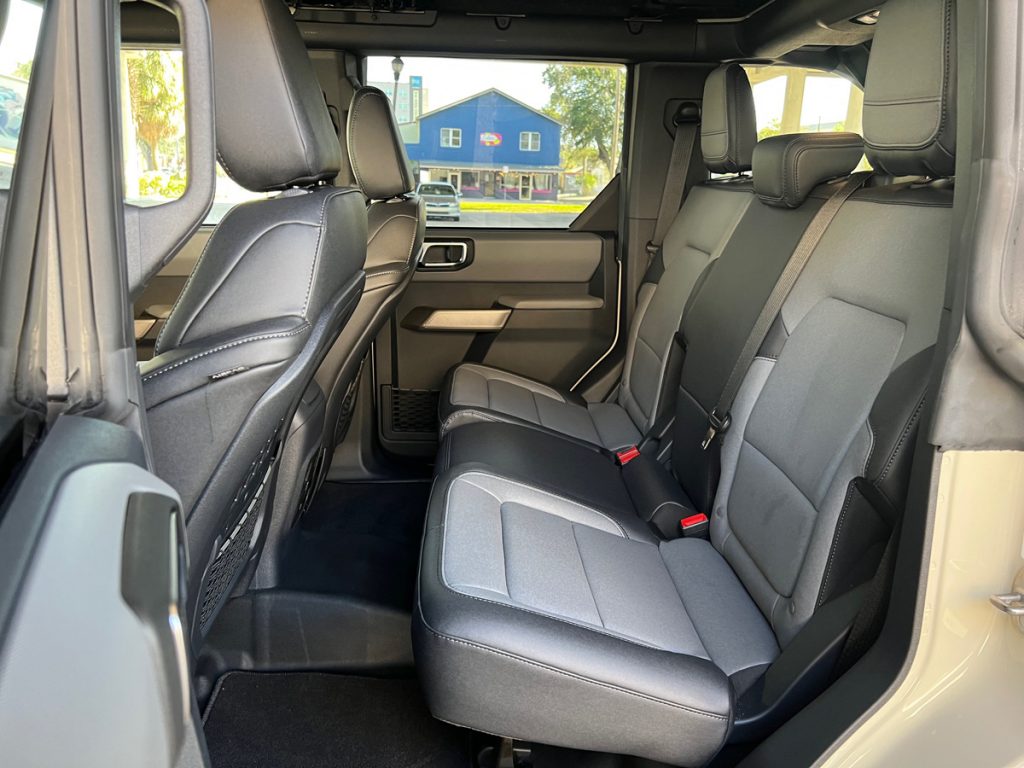 Ford's new special-edition Bronco Everglades 4x4 rear seats