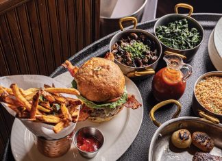A power lunch at Harry’s might include Prime steaks, chops, and a superb dry-aged burger