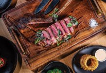Bourbon Steak New York steak. Photo by Rey Lopez