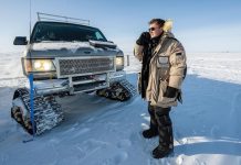 James “Trey” Mahoney III on the Manitoba polar bear expedition. Photo by David Silverman