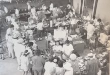 An archival photo of the Rummage Sale. Photo courtesy of Palm Beach Day Academy