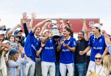 Winning Balanz Capital with the Cartier Queen's Cup. Photo by Art of Polo